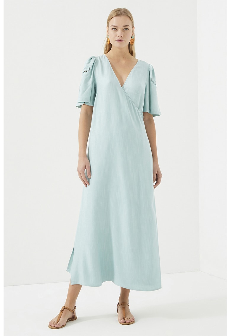 Rochie maxi cu maneci fluture