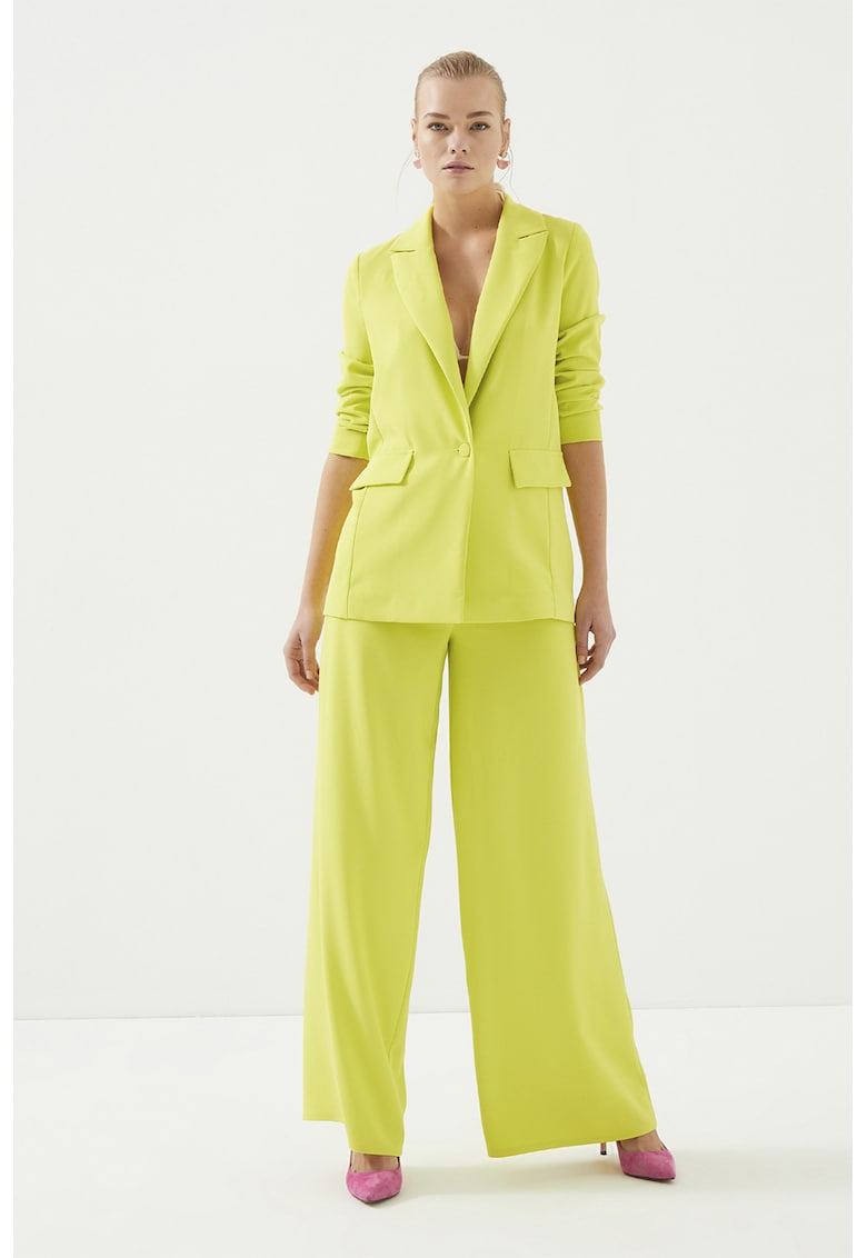 Sacou regular-fit cu model uni - Verde lime