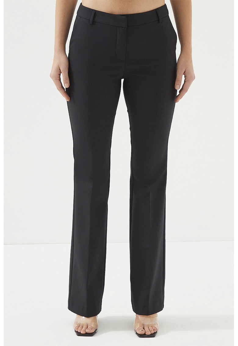 Pantaloni bootcut cu talie medie