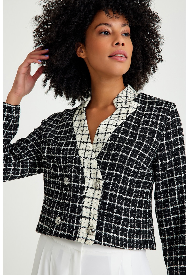 Sacou din tuid cu doua randuri de nasturi