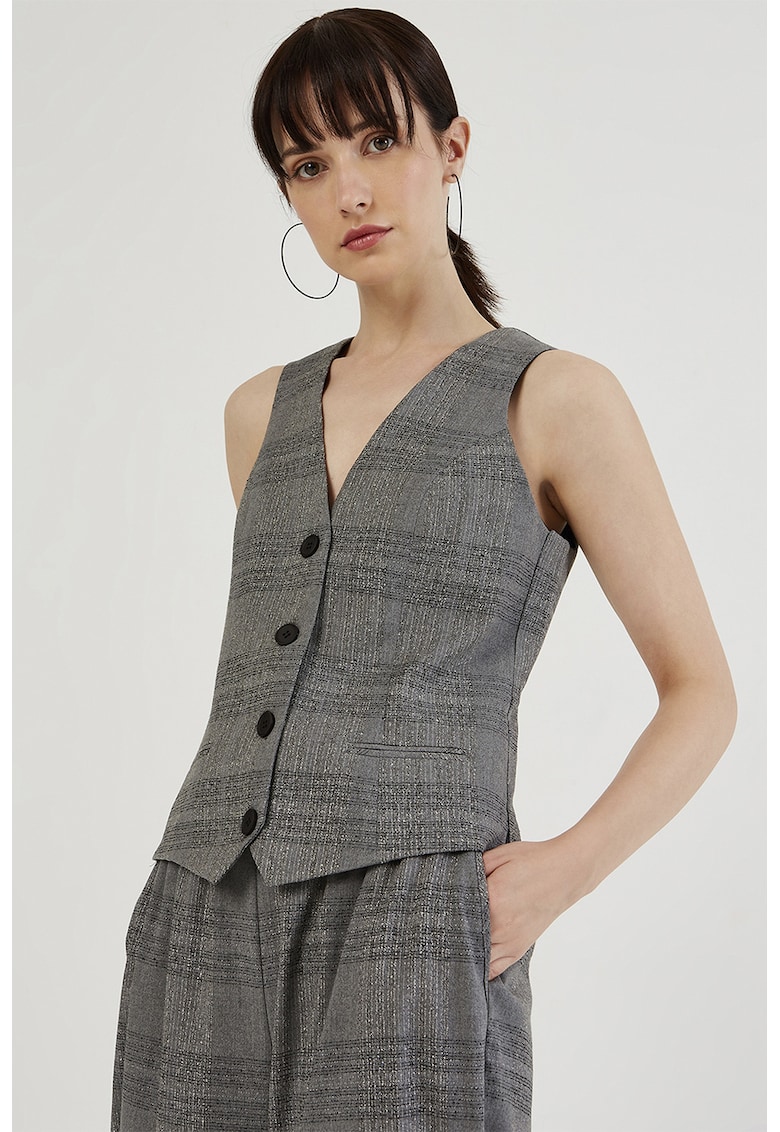 Vesta din lurex cu decolteu in V