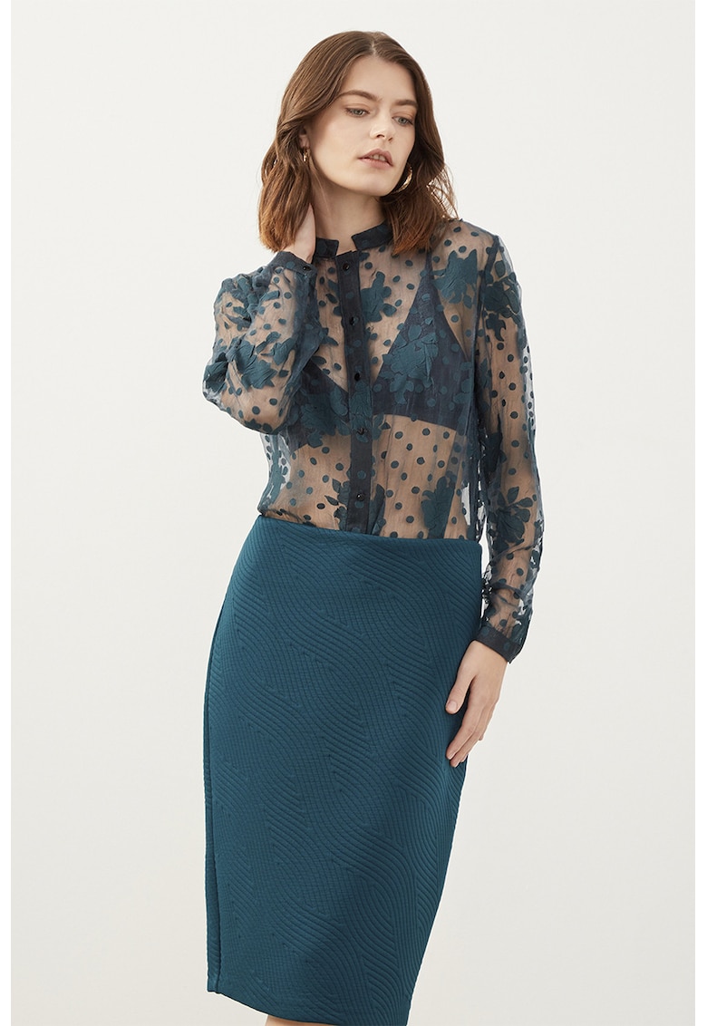 Camasa transparenta cu model floral