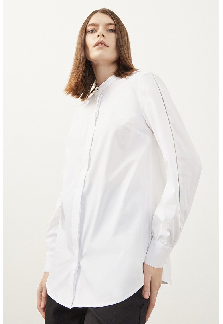 Camasa din amestec de bumbac cu mansete