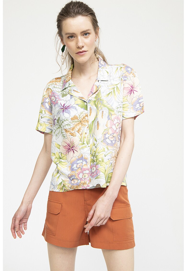 Camasa cu design floral - Multicolor