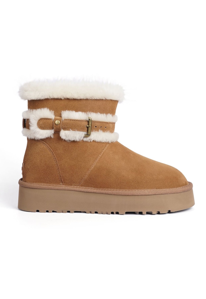 Ghete scurte din piele intoarsa Janna