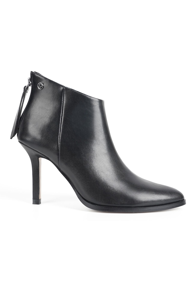 Botine din piele naturala cu varf ascutit Glynis