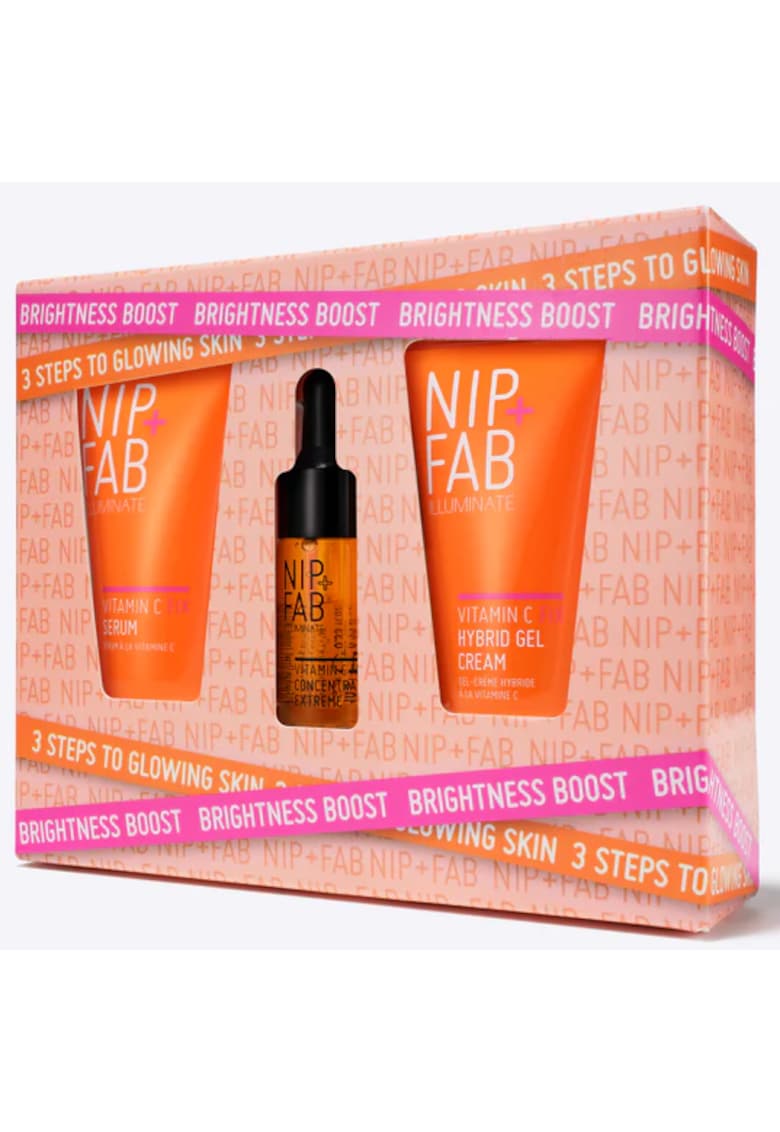 Set NIP+FAB: Ser facial concentrat cu vitamina C Fix Extreme 15% 10 ml + Ser facial cu vitamina C Fix - 20 ml + Vitamina C gel-crema - 20 ml