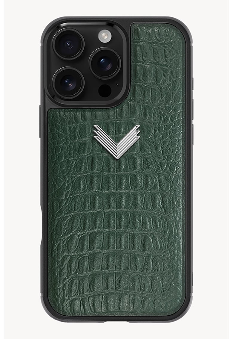 Husa unisex de telefon din piele cu model piele de crocodil Iphone 16 Pro Max