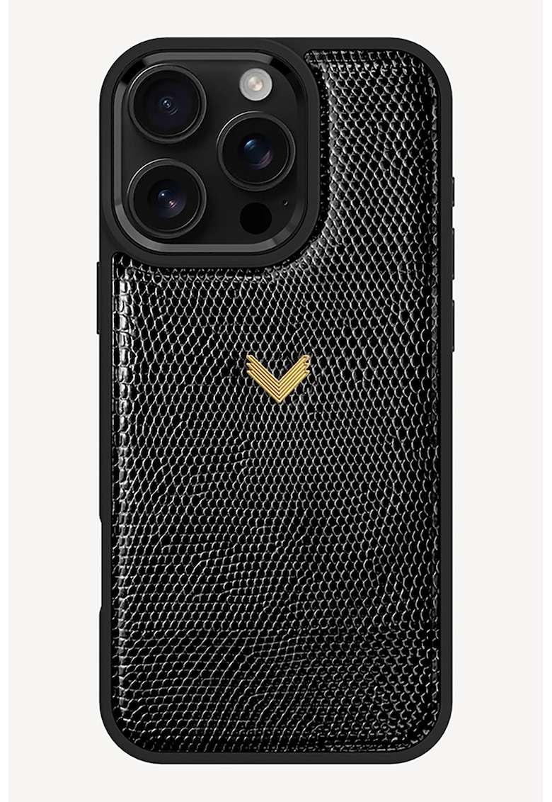 Husa unisex de telefon din piele cu imprimeu solzi de soparla iPhone 16 Pro Max Solstice