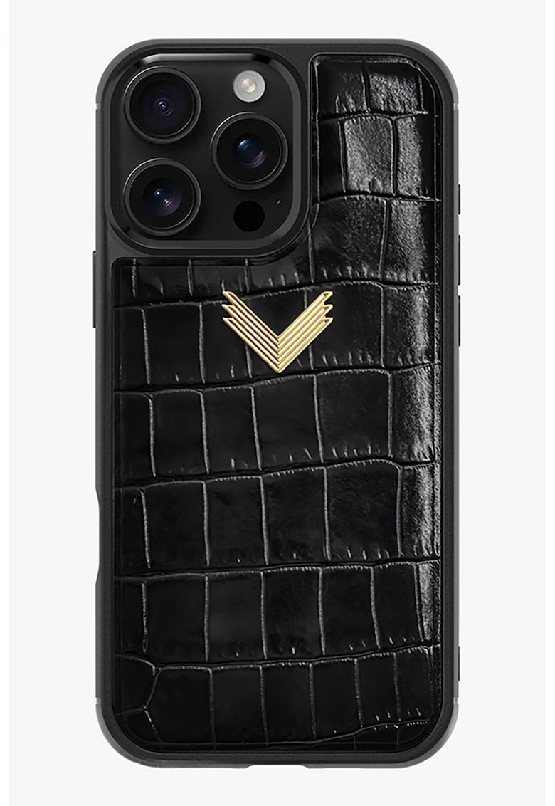 Husa de telefon din piele cu model piele de crocodil Iphone 16 Pro Max