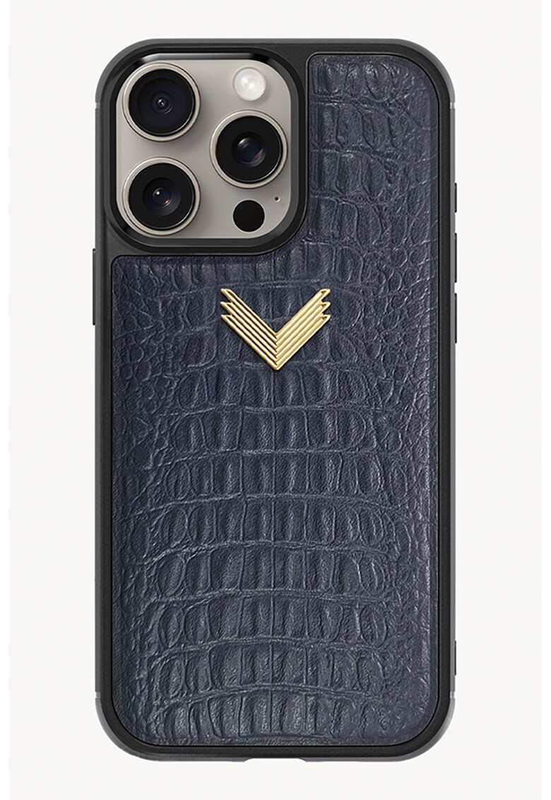 Husa unisex de telefon din piele cu model piele de crocodil iPhone 15 Pro Max Justus