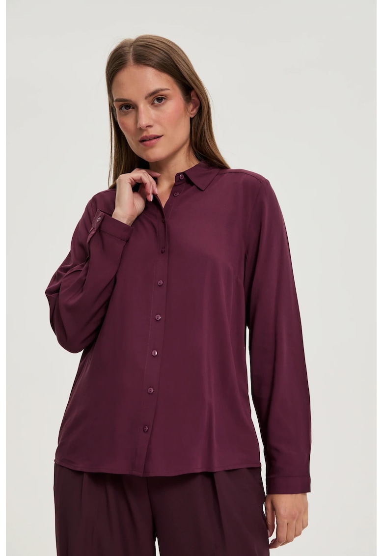 Camasa din Viskoza Burgundy - Bordeaux