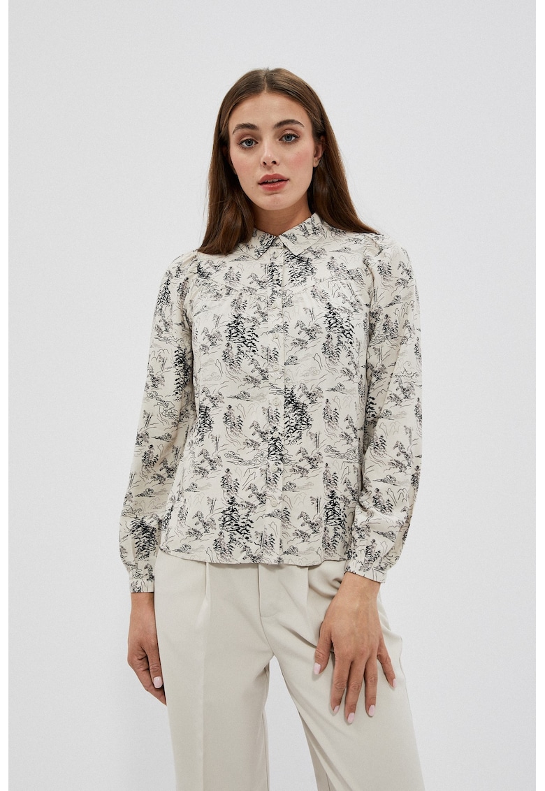 Camasa bej cu model - Bej