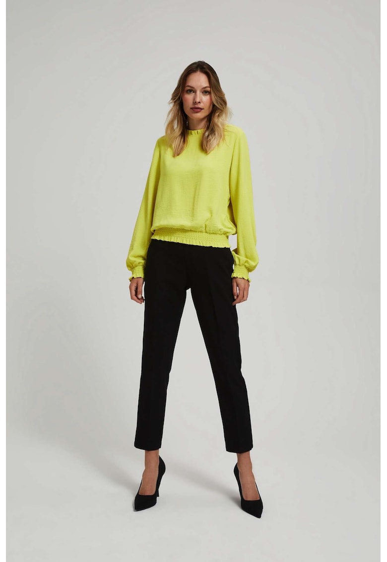 Pantaloni negri 7/8 cu creta - Negru