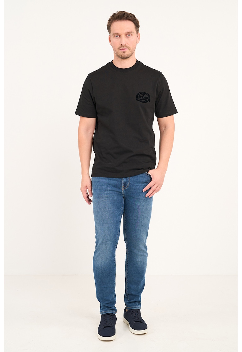 Blugi slim fit cu talie medie - Albastru pastel