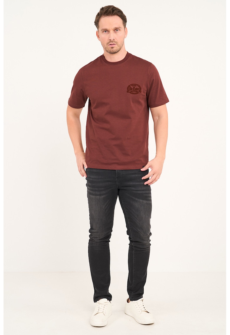 Blugi slim fit cu talie medie si 5 buzunare - Negru stins