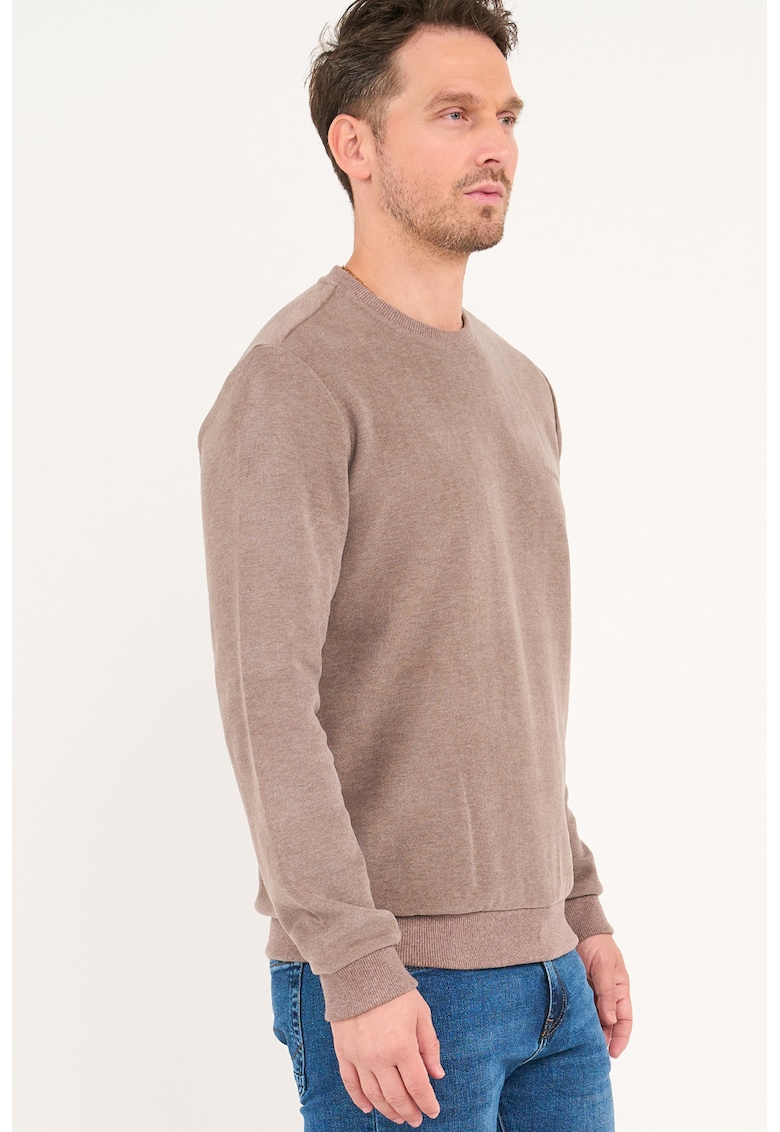 Bluza de trening din amestec de bumbac cu model uni