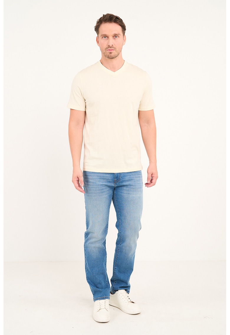 Blugi relaxed fit - Alb murdar/Albastru deschis