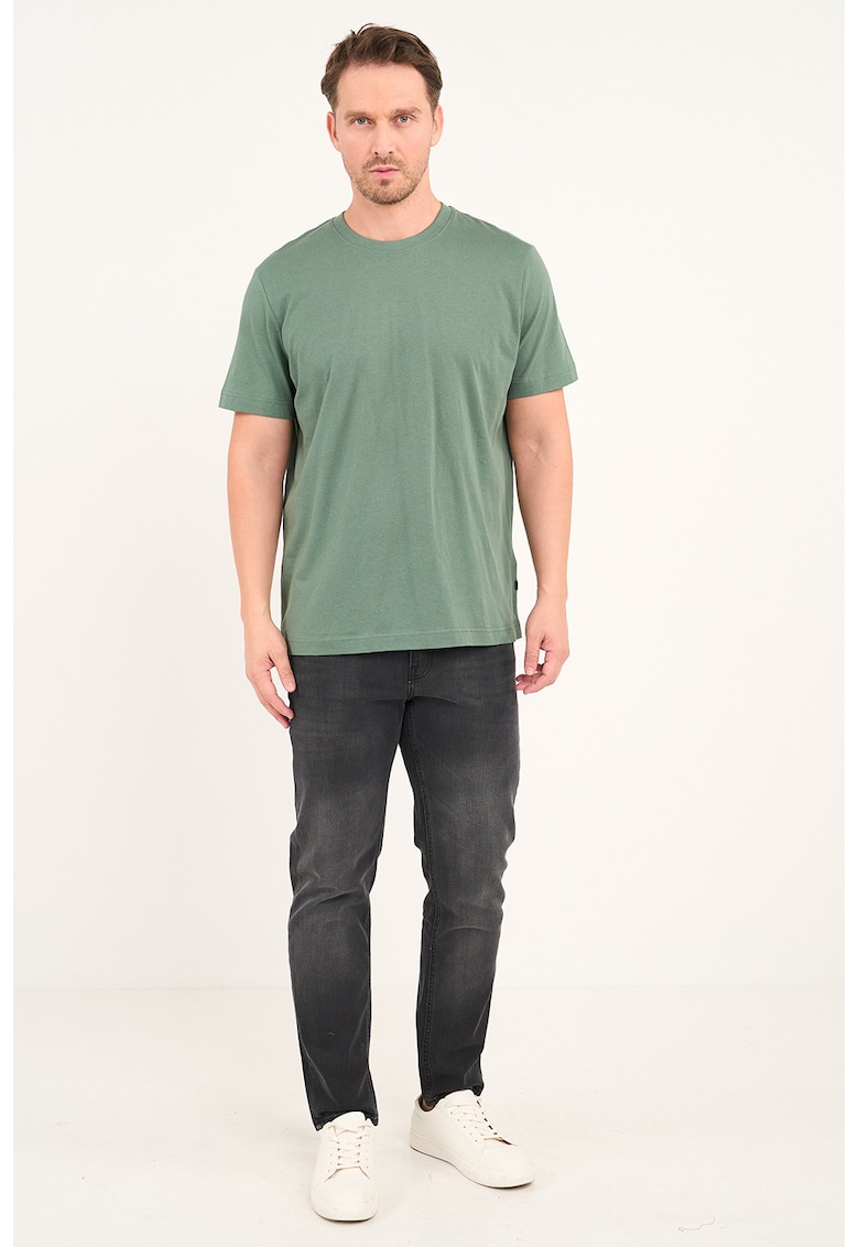 Blugi slim fit cu aspect decolorat - Gri antracit