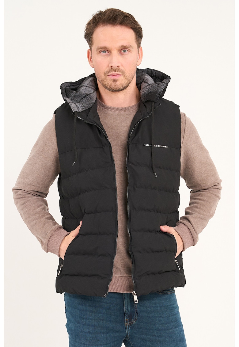 Vesta cu fermoar - vatelina si gluga