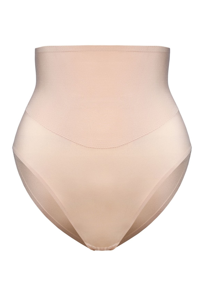 Chiloti modelator cu talie inalta - Bej Silky - Bej