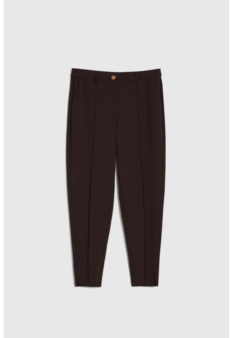 Pantaloni tigareta maro - Maro