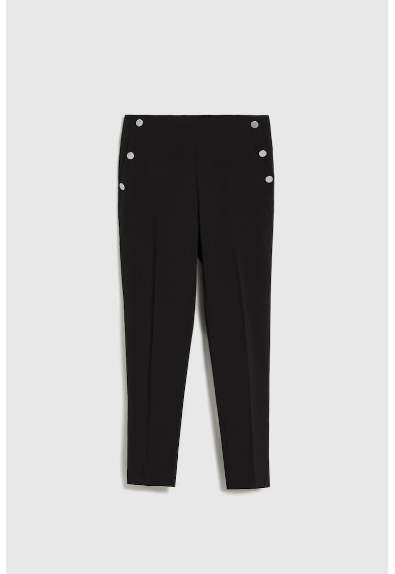 Pantaloni cigarette negri - Negru