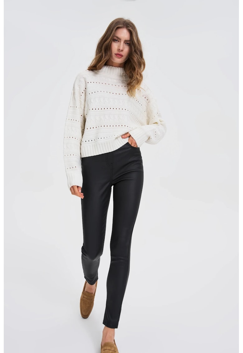 Pantaloni lucrati negri - Negru