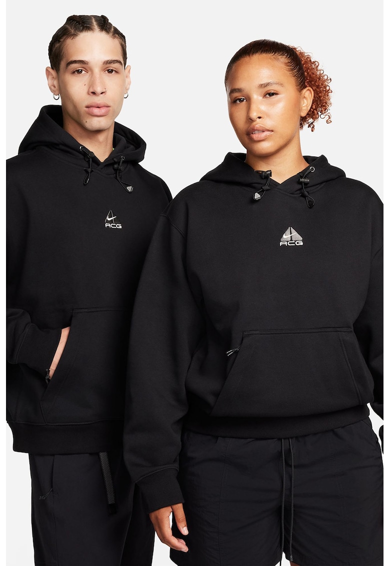 Hanorac supradimensionat cu gluga ajustabila