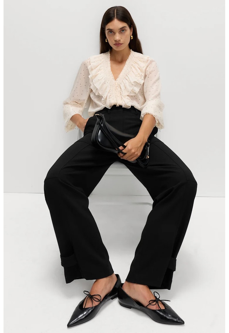 Pantaloni cu croiala ampla - Negru