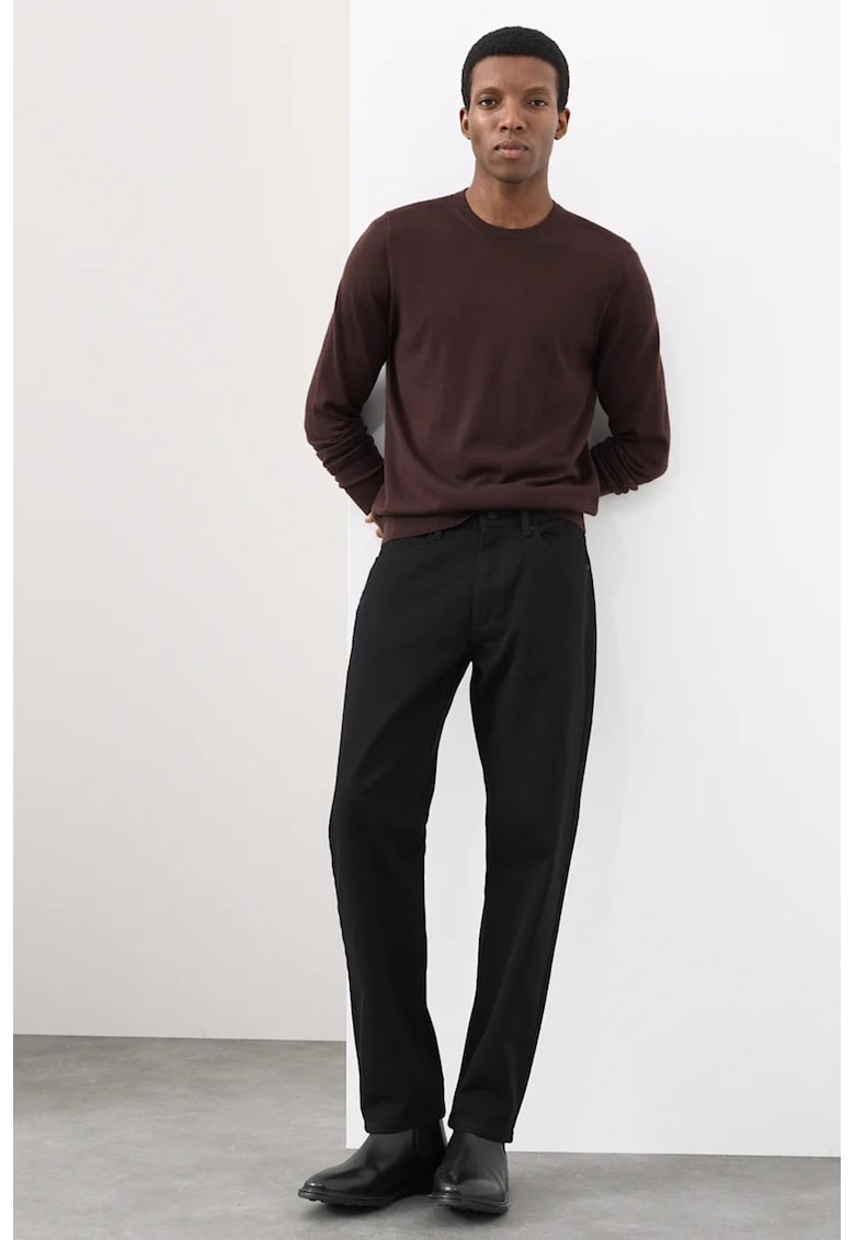 Marks Spencer Blugi elastici cu croiala dreapta 360 Flex - Negru/Negru stins
