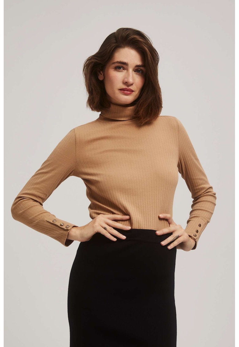 Bluza guler bej - Bej
