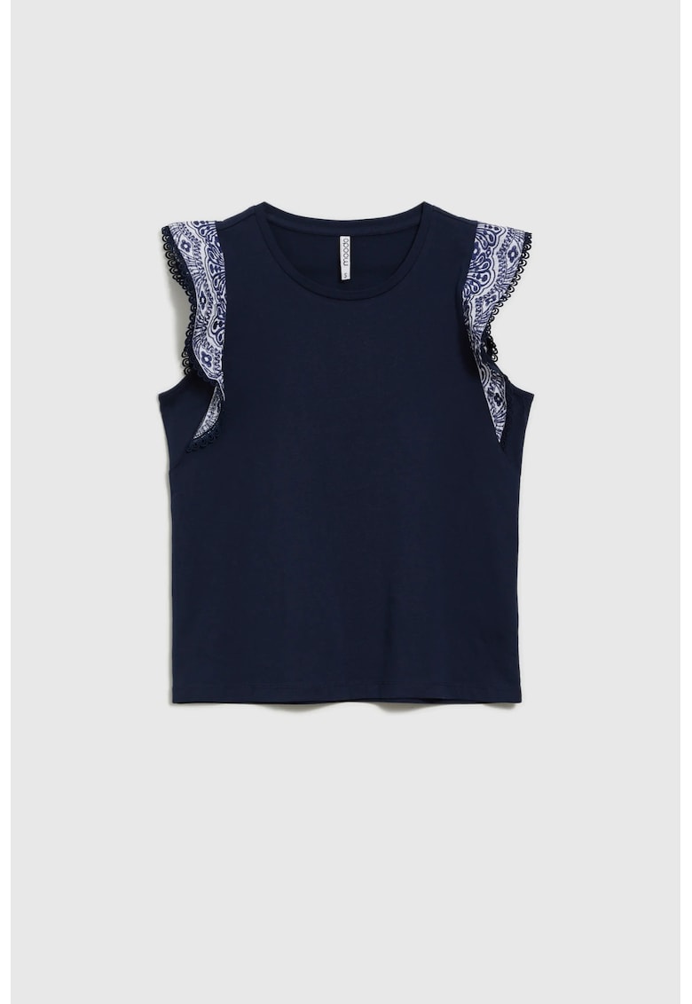 Bluza din bumbac bleumarin