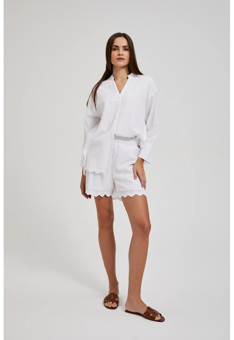 Sorturi albe din material natural - Alb