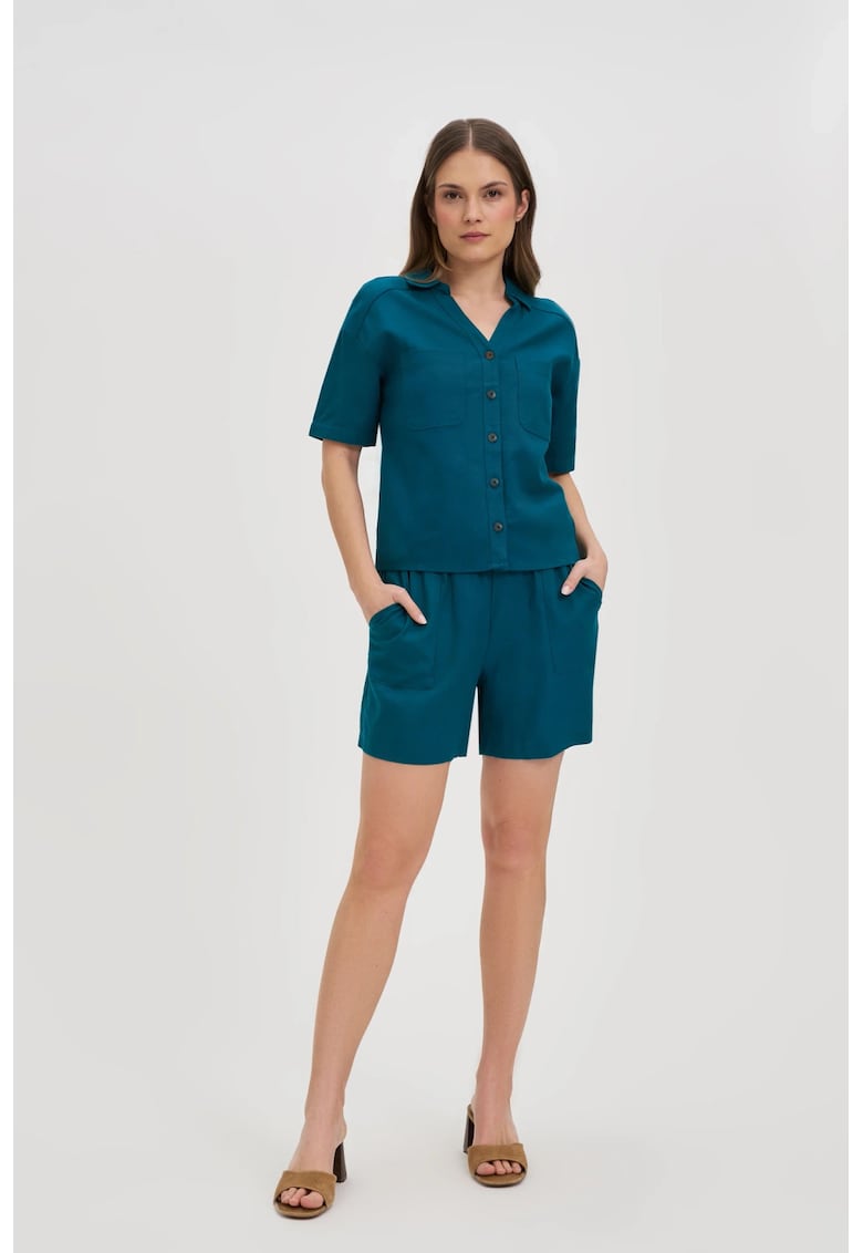 Shorts verzi bumbac-in - Verde