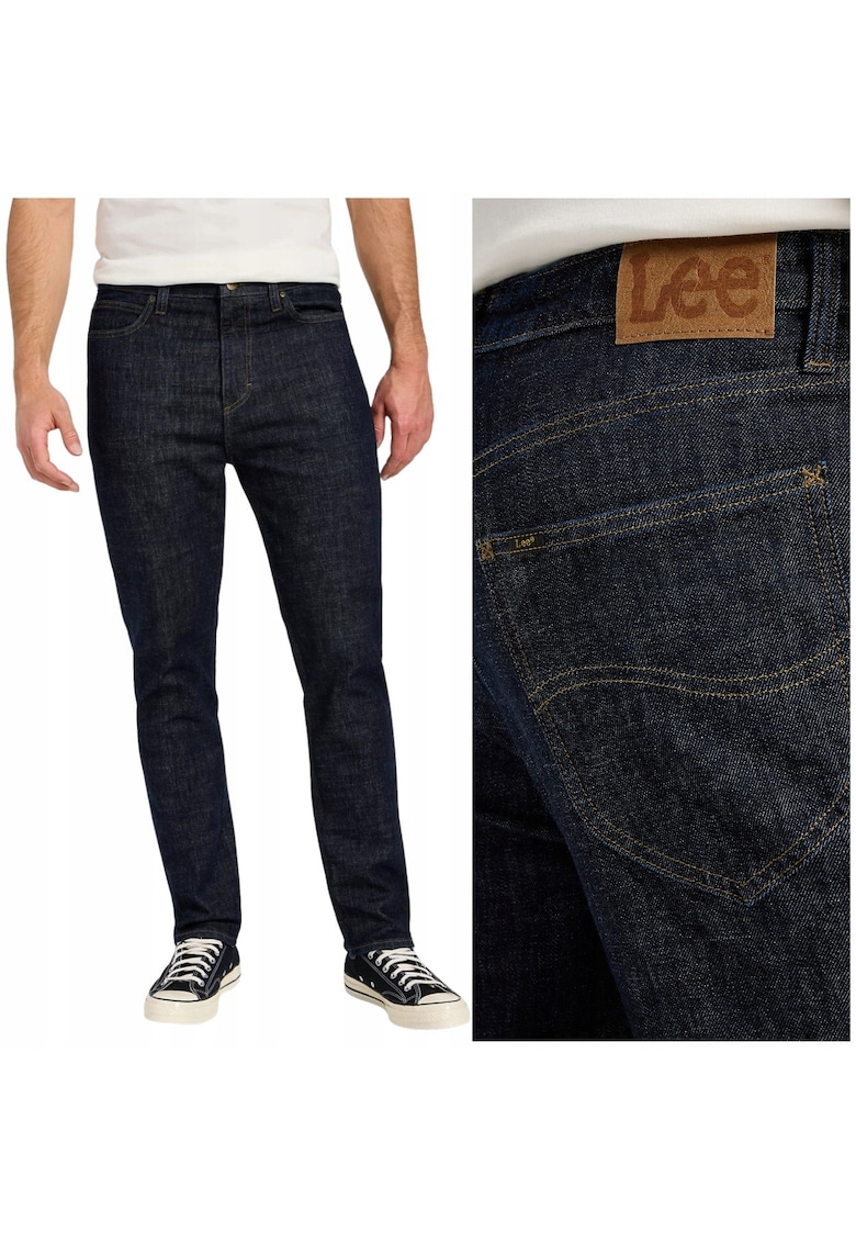 Blugi Austin Regular Tapered - albastru inchis - W32 L34 - talie medie - picioare conice