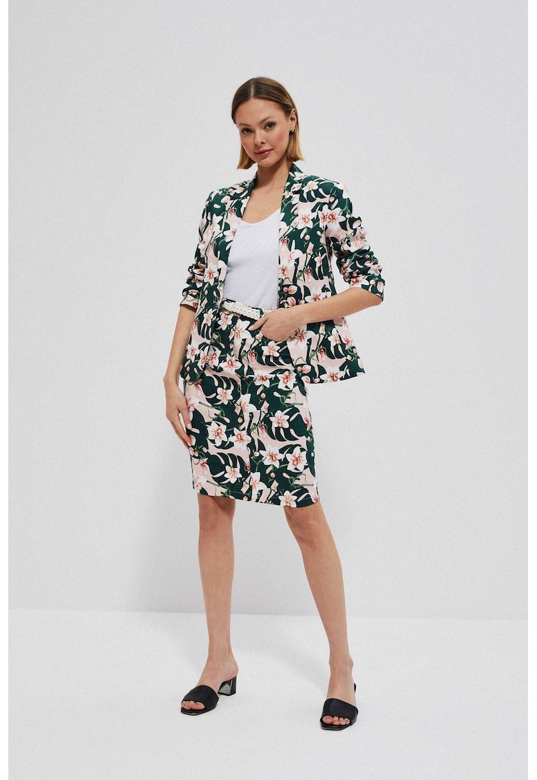 Fustă bej floral - Bej