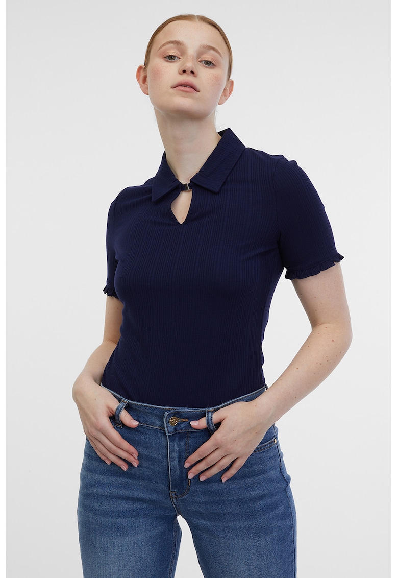 Tricou polo cu model uni - Albastru ultramarin