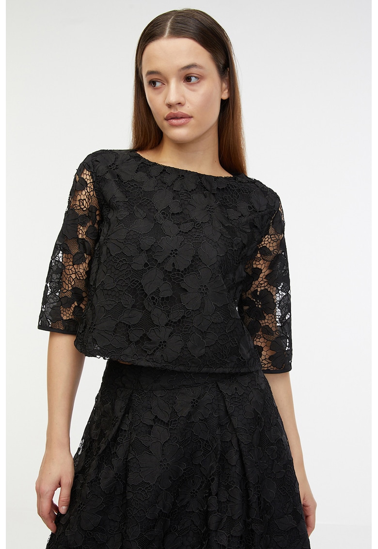 Bluza din dantela cu maneci medi