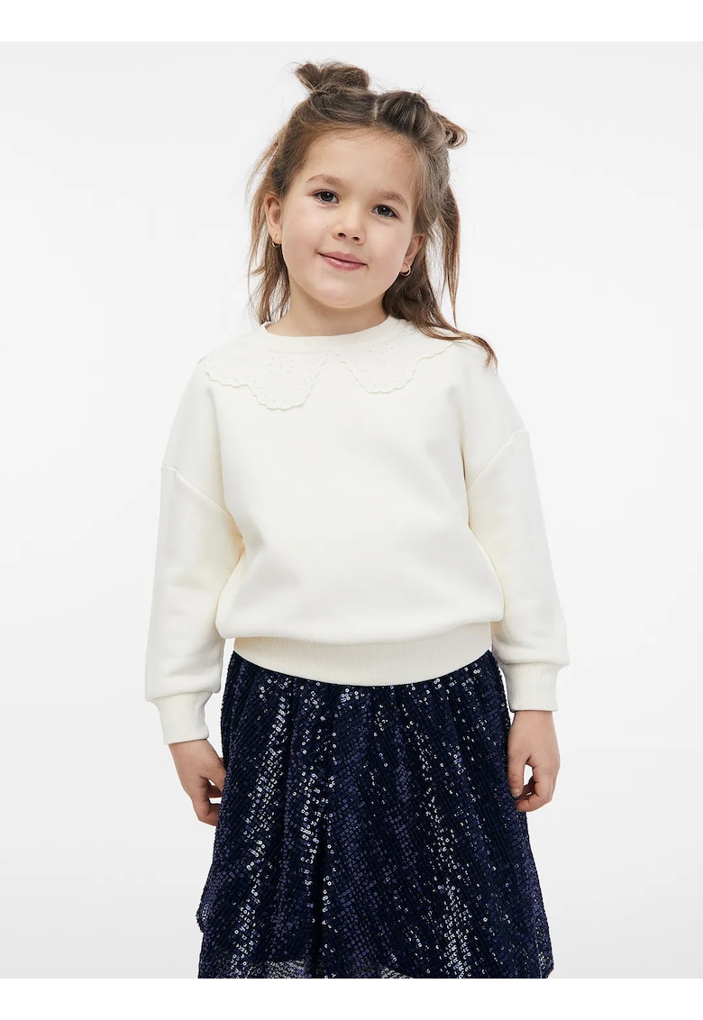 Bluza din amestec de bumbac cu maneci cazute