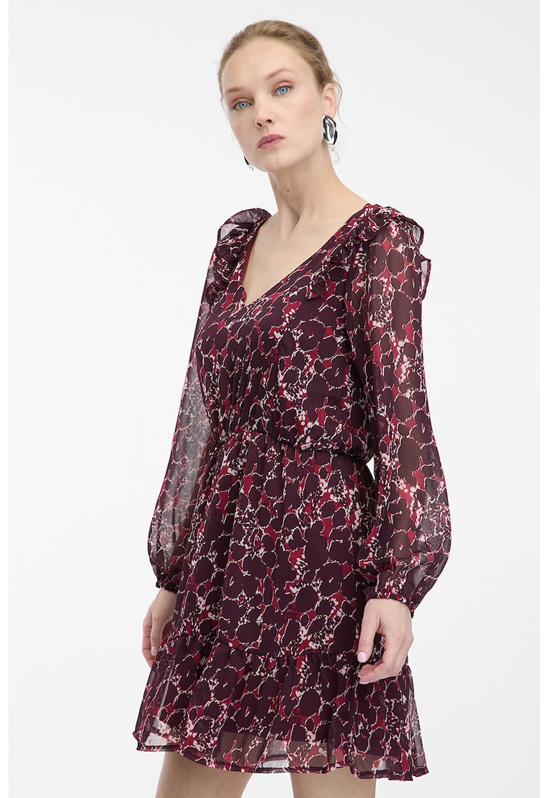 Rochie scurta cu decolteu in V si model