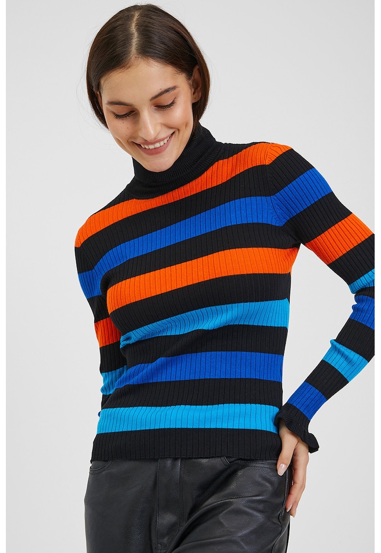 Pulover slim fit cu dungi