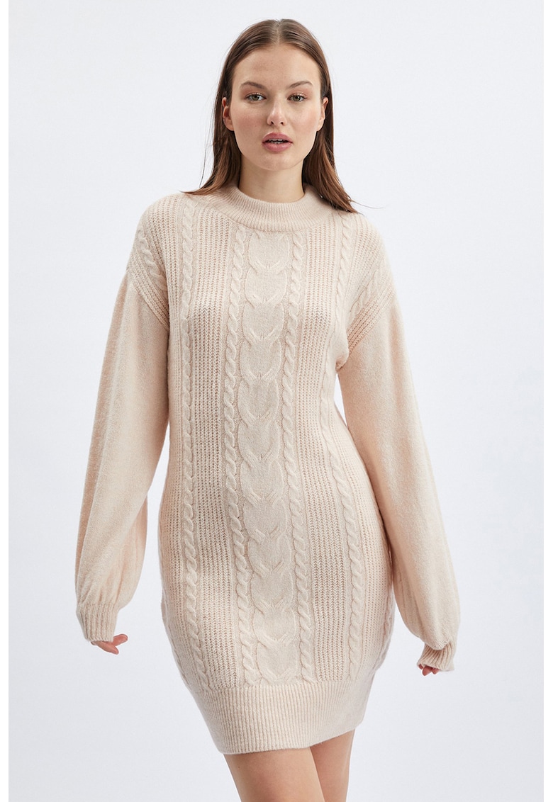 Rochie-pulover cu torsade