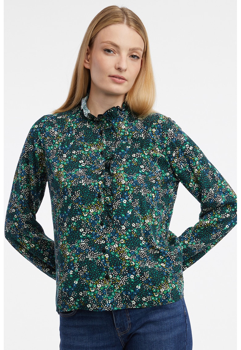 Camasa cu garnitura cu volan si maneci lungi