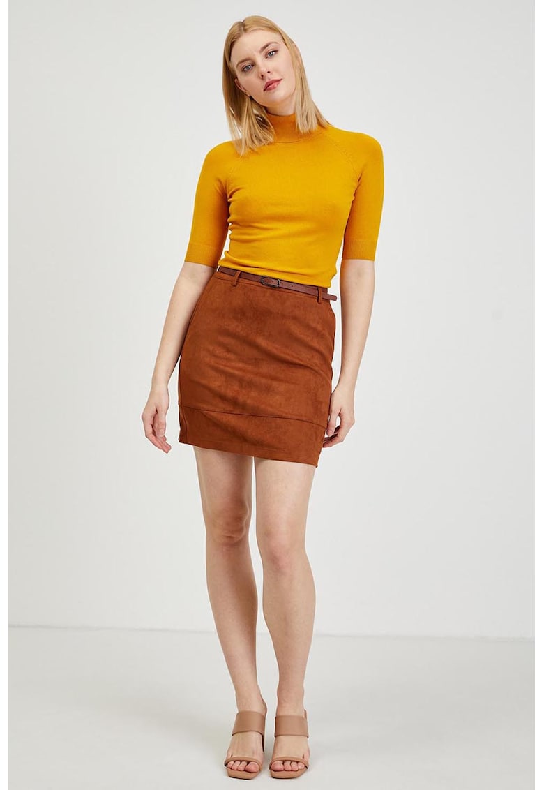 Fusta scurta catifelata