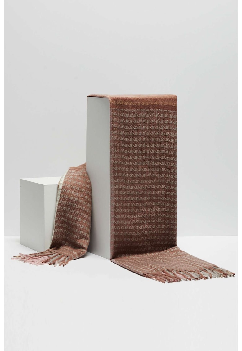 Sal cu tartan fin si fir decorativ