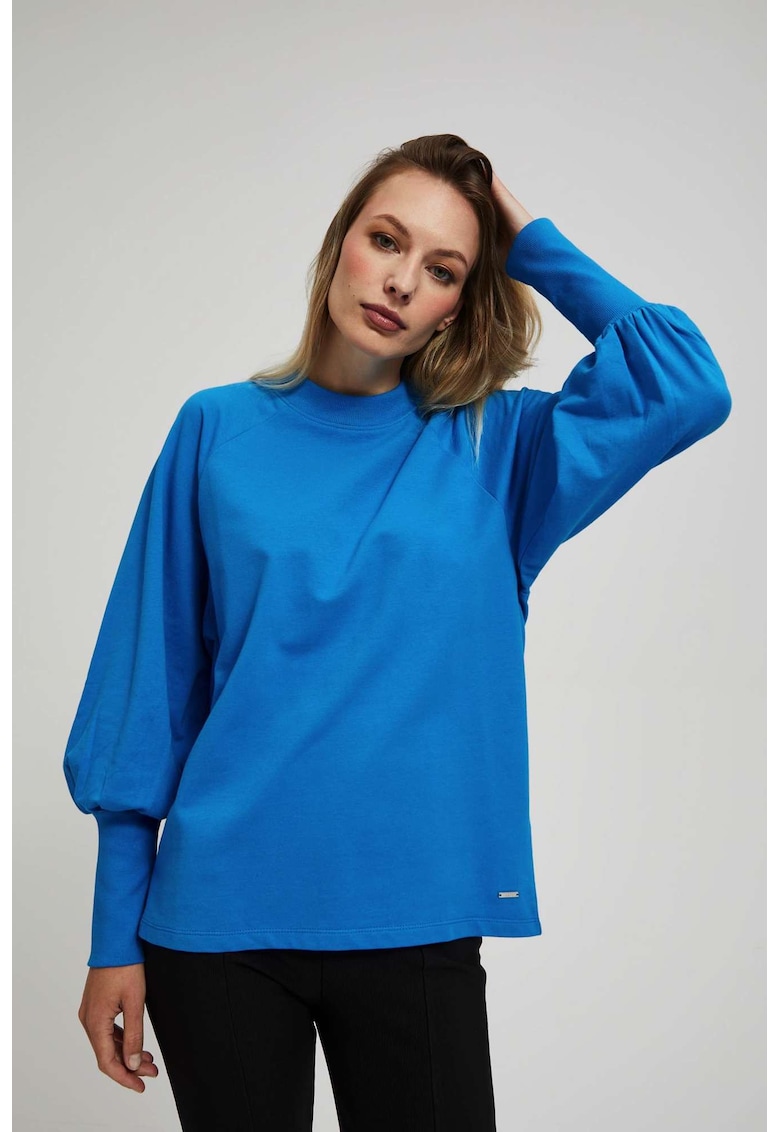 Hanorac albastru cu maneci bufante - Albastru