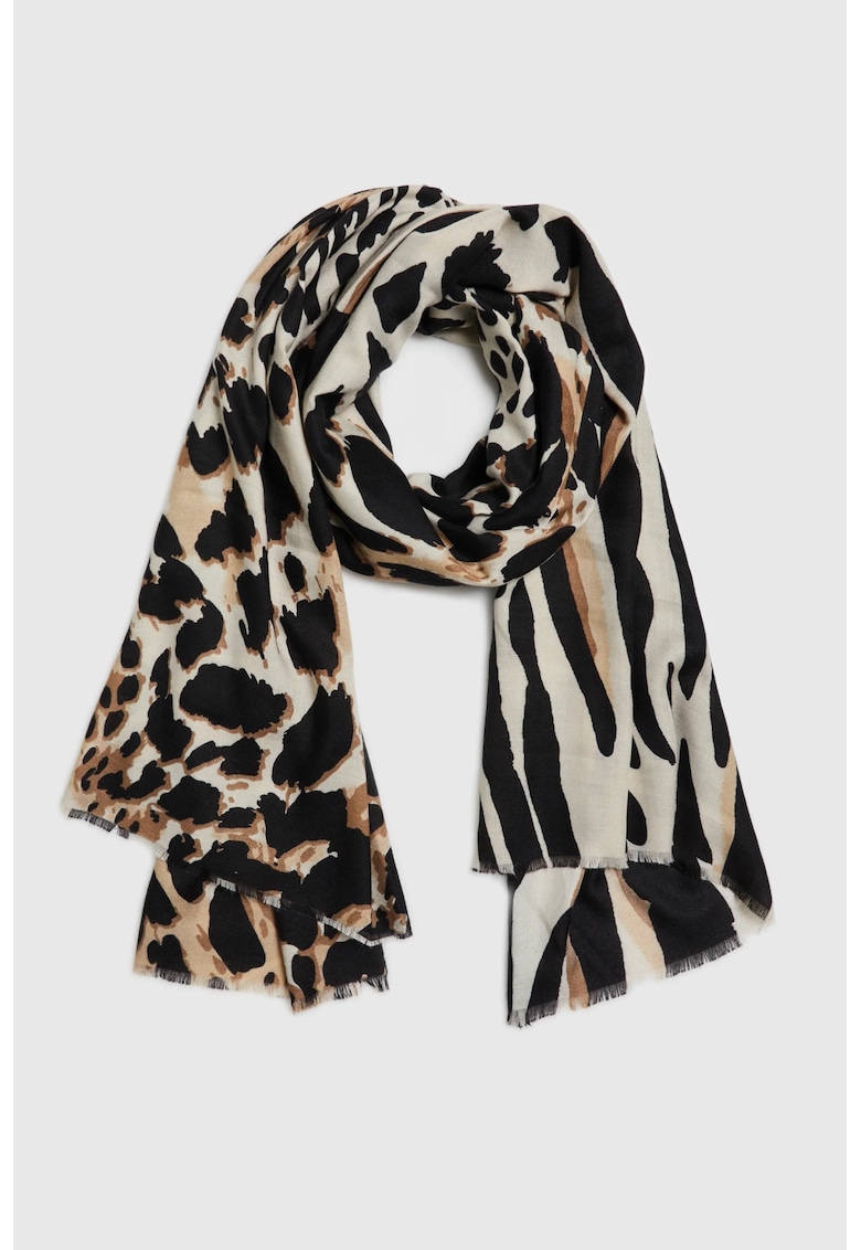 Esarfa - bej - animal print