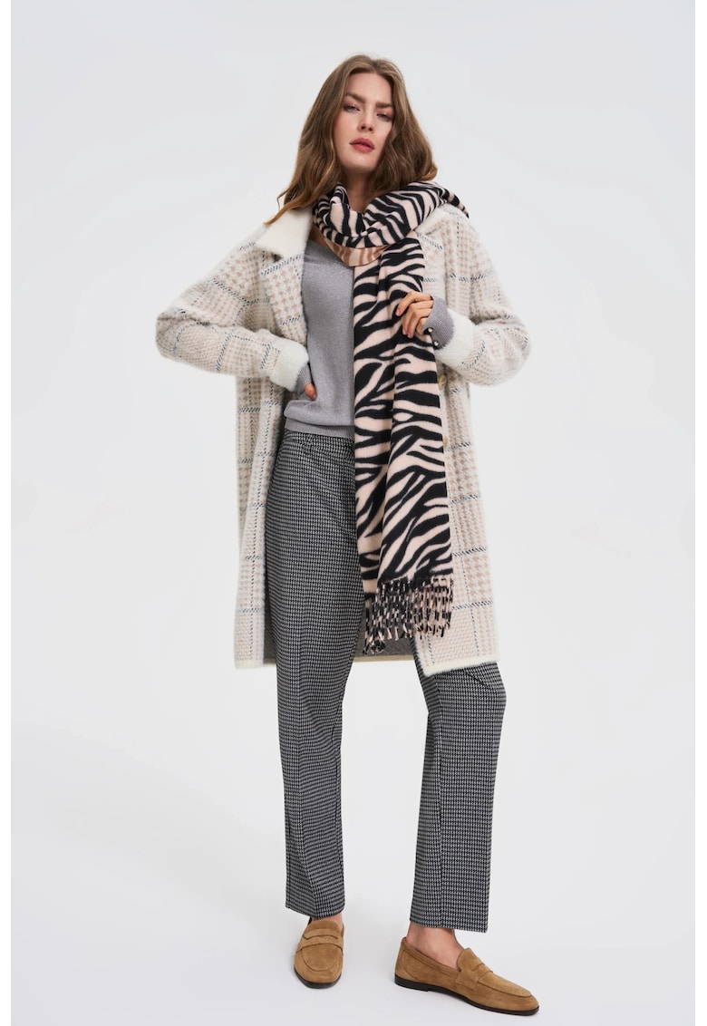 Sal bej cu model animalier ONE SIZE