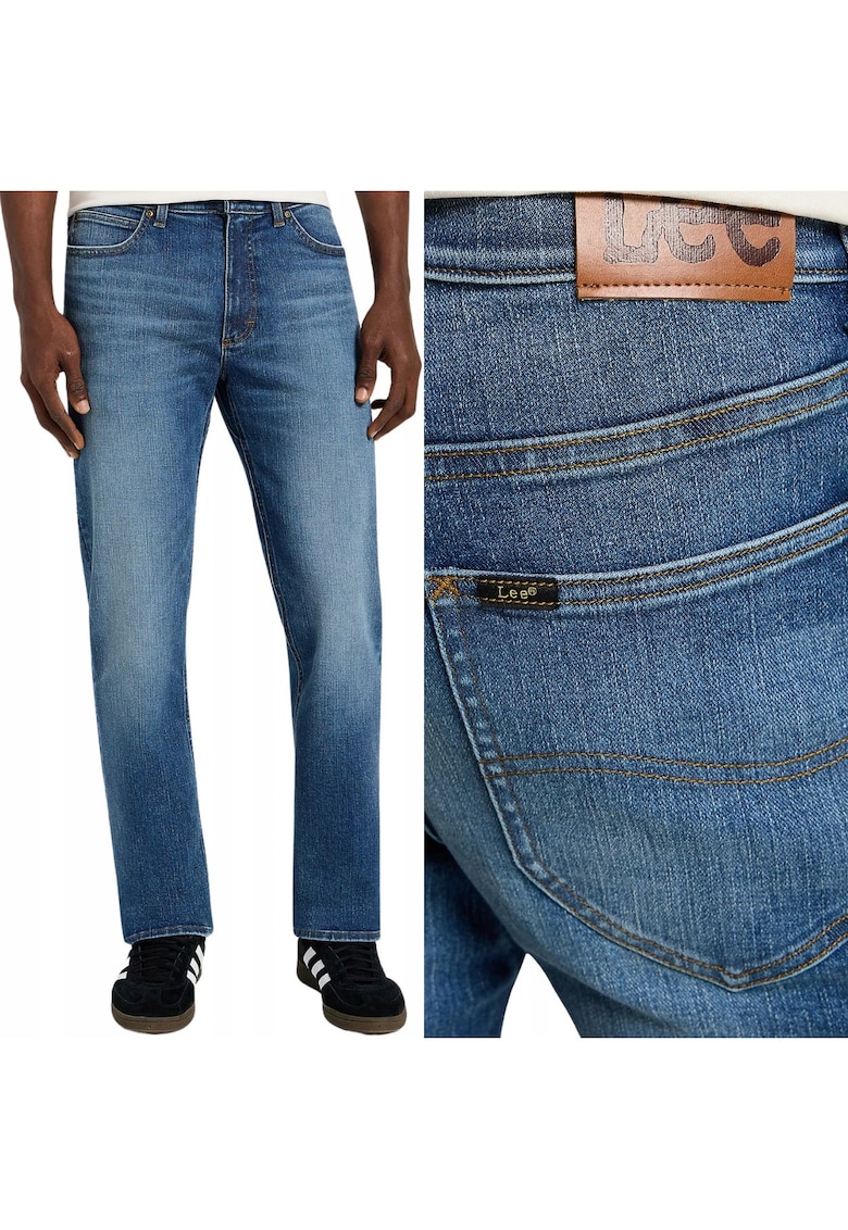 Blugi drepti X Straight - talie elastică - albastru - L30 - Albastru